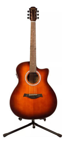 Guitarra Mahogany Electroacústica Con Resaque Sunburst Campe