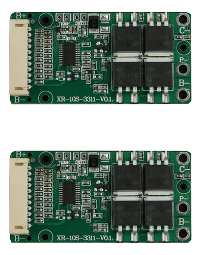 Para 2x Bms 10s 36v 15a 18650 Li-ion Charge Charge Prote /