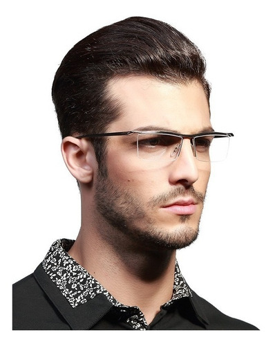 Imagen 6 de 6 de Armazon Lentes Semi Volado Oftálmico Aleacion Titanio Tr-90 Ligero Bti006