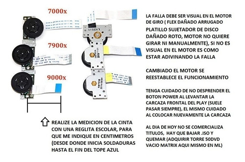 Motor De Giro Playstation2 70000 90000 /leer Descrip Por Fav