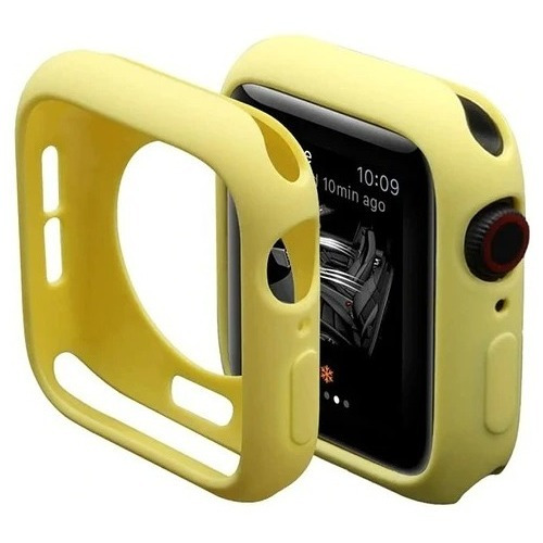 Protector Carcasa Silicona Compatible 38m Applewatch Amarill