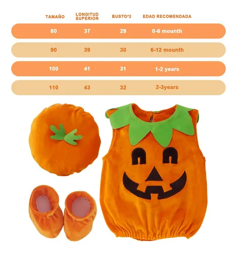 3 Piezas Disfraz Para Bebe Halloween,disfraces De Terciopelo Calabaza De Halloween Para Bebé Y Niños Y Niñas,traje De Halloween Niño Incluye Camiseta