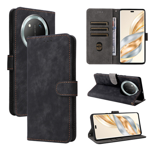 Para Honor Magic 7 Lite 5g Funda Protectora De Cuero De Negocios Funda De Teléfono Magnética Para Honor X9c X9c 5g