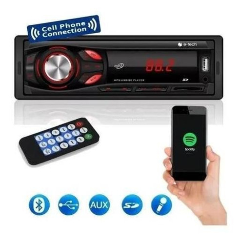 Auto Radio Automotivo Bluetooth Mp3 Ligth