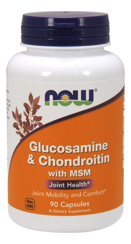 Now Foods Premium Glucosamina Y Condroitina 500/400 90vegcaps Sin sabor