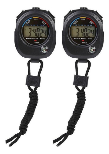 2 Pcs Multifuncional De Mano Digital Lcd Cronómetro Tempori