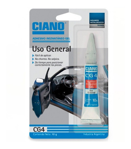 Ciano Cg4 10g Gel Adhesivo Pegamento Cianocrilato