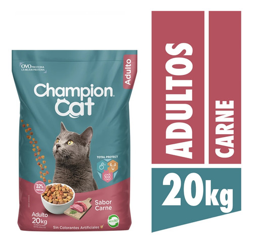 Alimento Gatos Adulto Champion Cat Carne 20kg