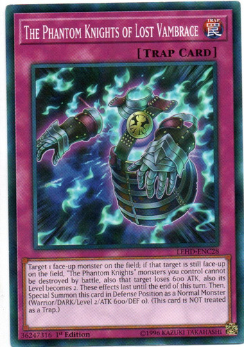 The Phantom Knights Of Lost Vambrace Carta Yugioh Lehd-enc28