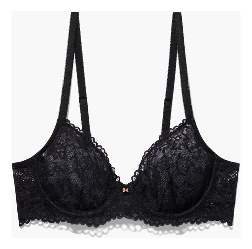 Sosten Encaje Floral Savage X Fenty Talla 34a Negro