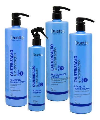 Kit Cauterizaçao E Hidrataçao Duetto Profissional Hair