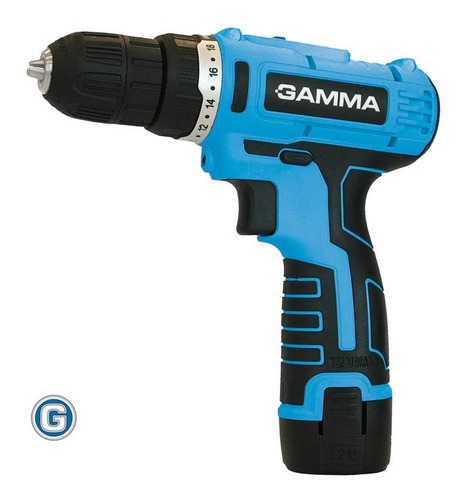 Imagen 2 de 9 de Taladro Atornillador Ion Litio 12v C/ 2 Bateria Gamma G12101