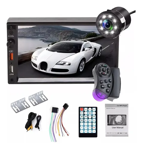 Radio Para Carro Pantalla Bluetooth Usb 7 Con Camara 7020