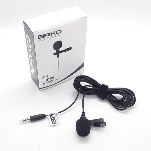 Microfone Lapela Para Dji Mic Cor Preto