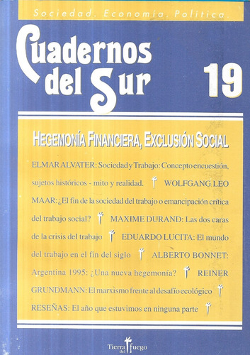 Cuadernos Del Sur 19 Hegemonía Financiera Exclusión Social