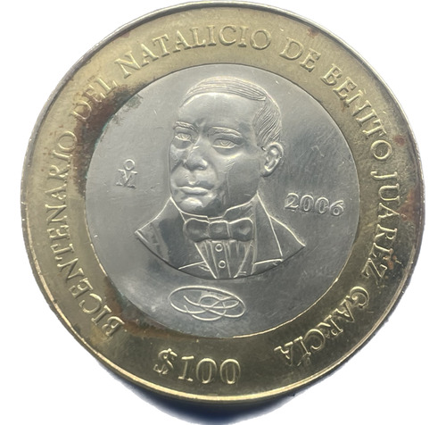 Moneda Bimetalica Natalicio De Benito Juárez, 2006