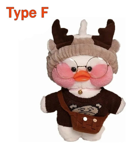 Juguete De Peluche Patito Con Accesorios Café Lalafanfan