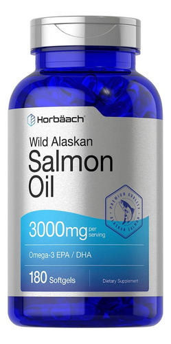 Horbaach | Wild Alaskan Salmon Fish Oil | 2000 Mg | 180 Caps