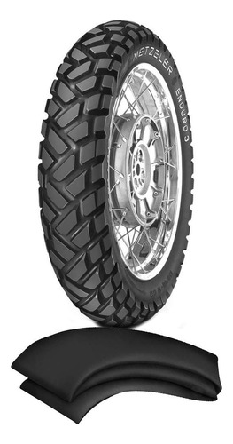 Kit Pneu Cbx 150 90/90-18 Enduro 3 Sahara Metzeler + Camara