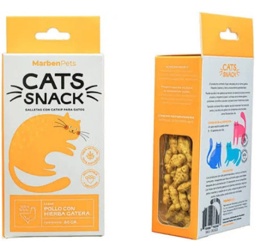 Cats Snack Galletas Con Catnip Pollo Con Hierba Gatera 80gr