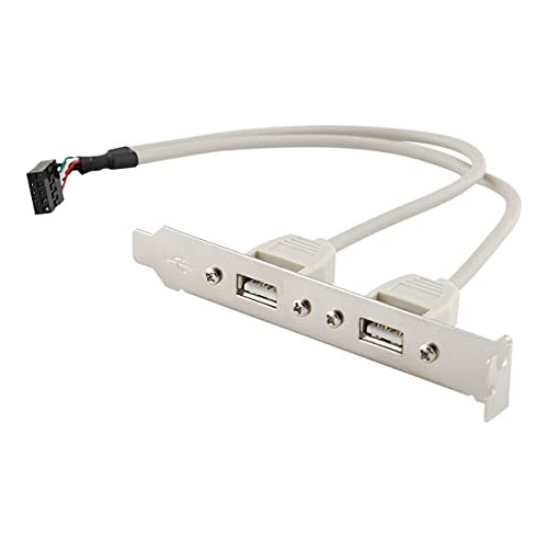 Cable De Placa Base 2 Puertos Usb 2.0 Panel Trasero