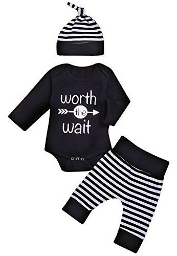 Conjunto Romper Flecha Espera Bebé Unisex.