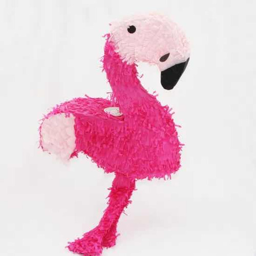 Pinhata Flamingo 03, Com Bastão, Tapa Olhos E Confetes