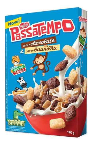 Cereal Matinal Passatempo Chocolate E Baunilha Nestlé 190g