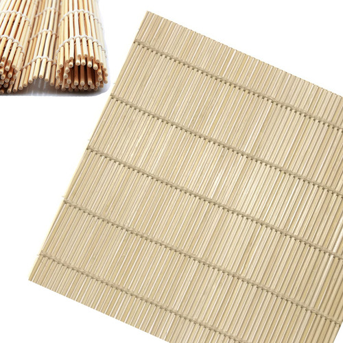 Aiks 2pcs Natural Bamboo Sushi Rolling Mat Sushi Roller Inc.