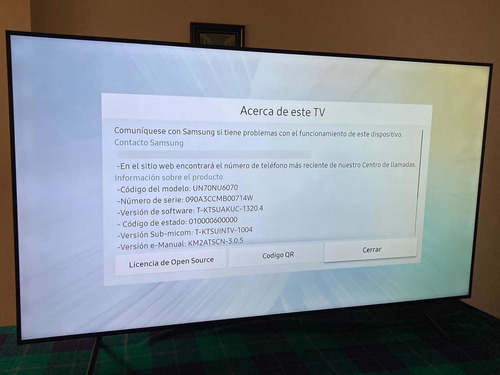 Imagen 5 de 8 de Vendo Main B Y T Video Tv Samsung 70 4k Serie6 Un70nu6070f