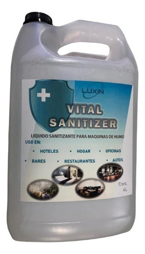 Liquido Sanitizante Certificado Para Maquina De Humo Luxin Fragancia No