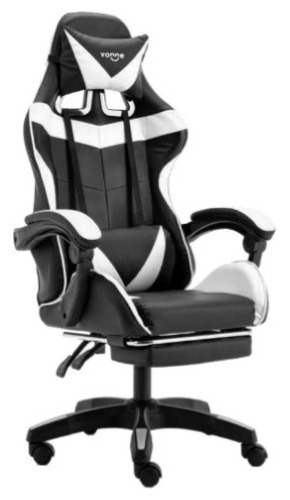 Imagen 2 de 6 de Sillón Gamer Escritorio Ergonómica Apoyapies Reclinable Mg