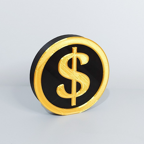 Símbolo Cifrão $ Plástico Para Decoração Bancada 10 Cm
