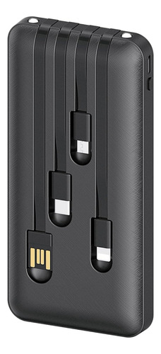 Batería Portátil 1hora 10000mah 4 Cables Cargador Externo 4