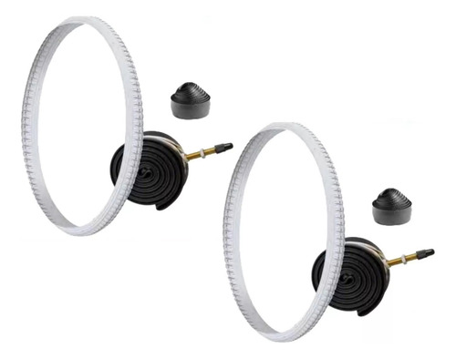 Kit 2 Llantas Refaccion Neumatica Aire Silla Ruedas 24 601a