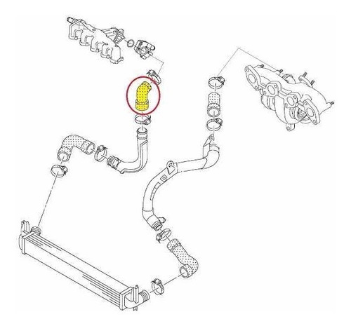 Manguera Cople Presión De Turbo Vw Vento 1.6 / 1. 5 Diesel