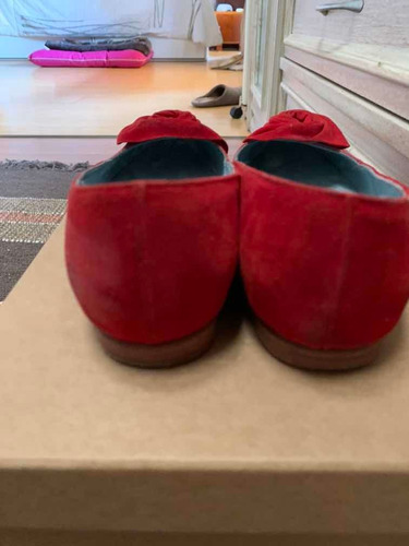 Chatitas Ballerinas Mishka - Gamuza Roja- Talle 38