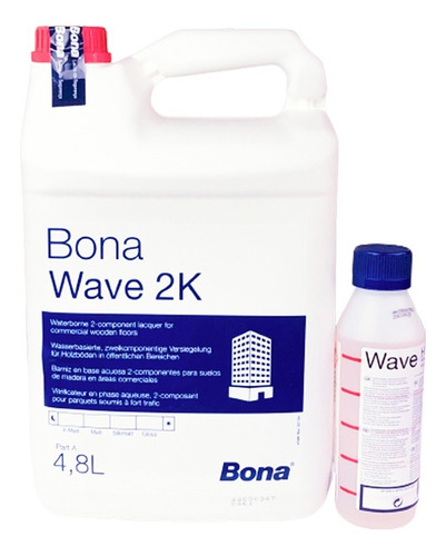 Bona Wave 2k Acetinado Verniz Base D'agua (catalisador) 5l 