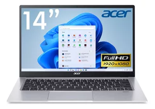 Portátil Acer Swift 14 Full Hd Celeron 4gb Ram 64gb Ssd 11