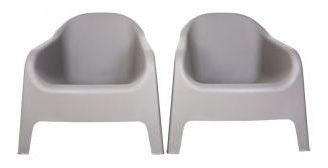 Imagen 3 de 4 de Set De 2 Sillones Skarpo Grises + Mesa Sunset Garden Life V6