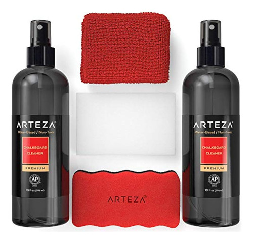 Set Limpieza Pizarras Arteza 2 Limpiadores 295 Ml Toalla Black