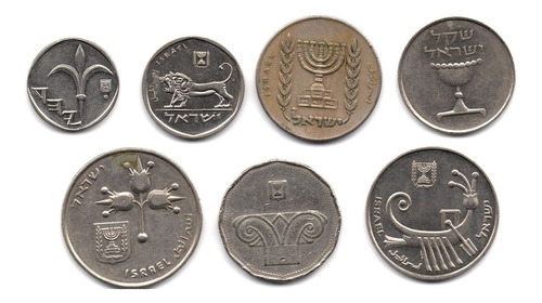 Israel Grupo De 7 Monedas