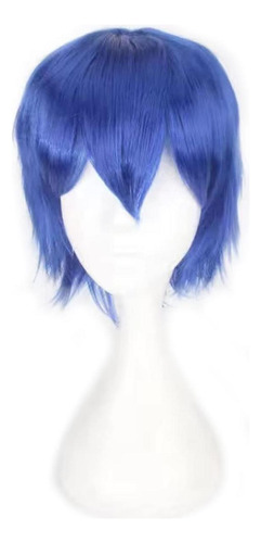 Kediciz Peluca Anime Unisex Azul Oscuro Estilo Corto