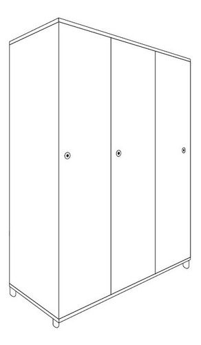 Imagen 8 de 8 de Ropero Placard 3 Puertas Corredizas- Estantes- Drc160