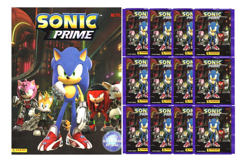 1 Álbum Sonic Prime + 50 Figurinhas (10 Env)