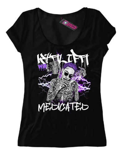 Remera Mujer Wiz Khalifa Medicated Rap Hip Hop  Dtg Premium