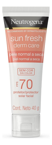 Protetor Solar Neutrogena Sunfresh Derm Care - Sem Cor Fps70