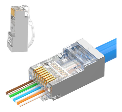 Leenue Conector Enganche Paso Awg Para Cable Red Solido Stp