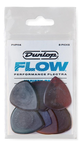 Kit C/ 8 Palhetas Dunlop Flow Variety Pack Pvp114