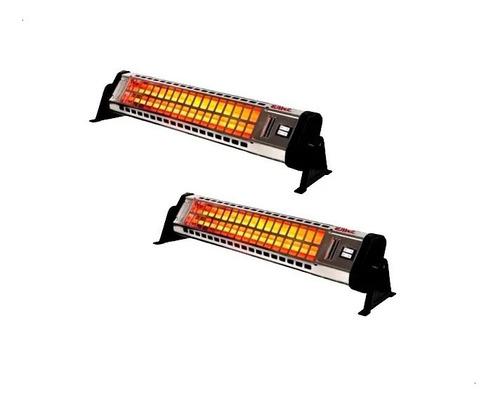 Combo 2 Estufas Electricas 2 Velas 1200w Horizontal Cuarzo